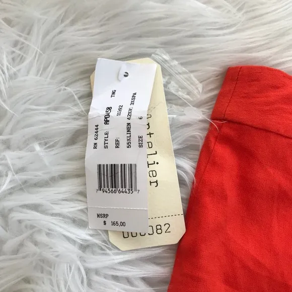 • Artelier • Linen Shorts Orange New 6