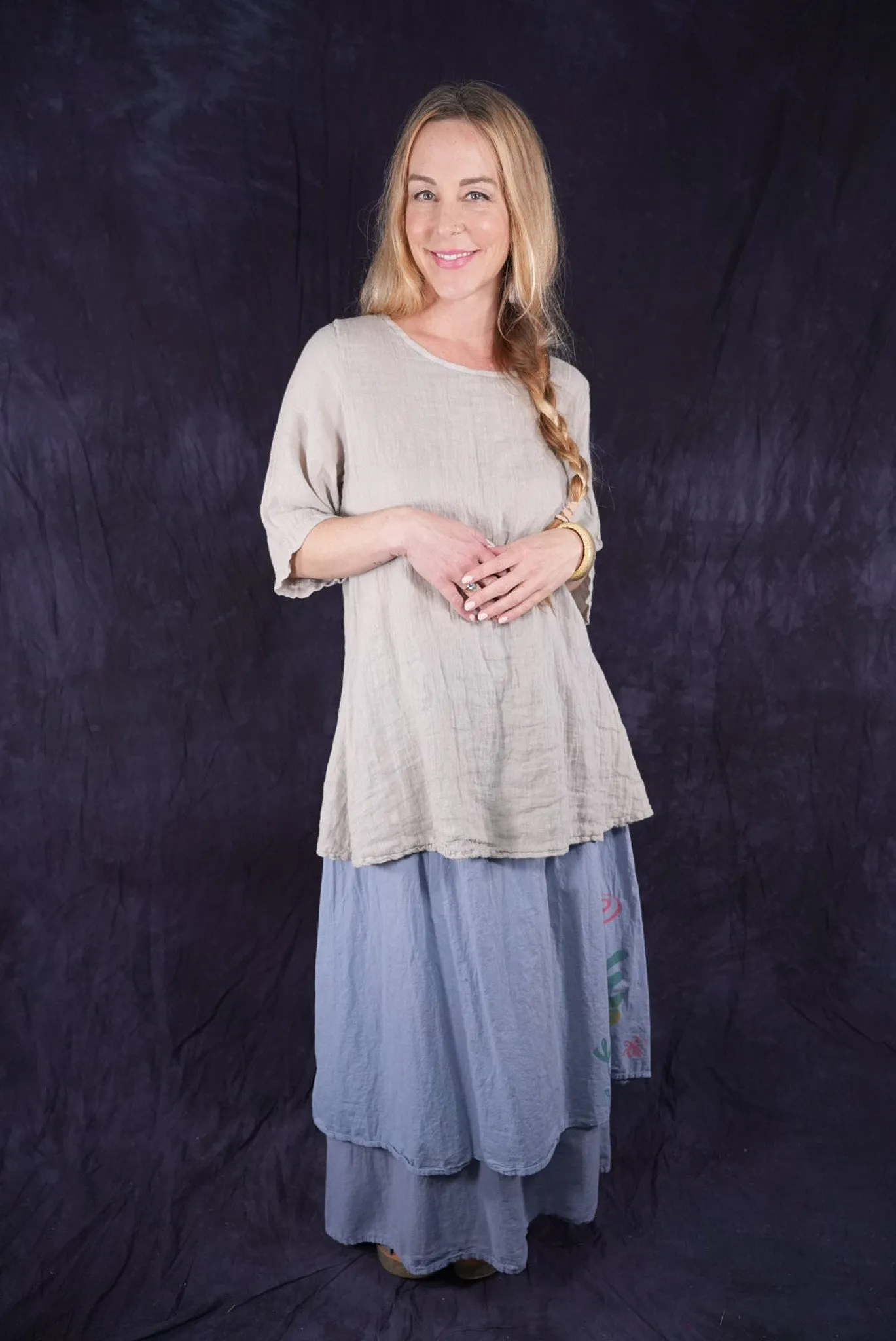 1210 Linen Springtime Top Clouds