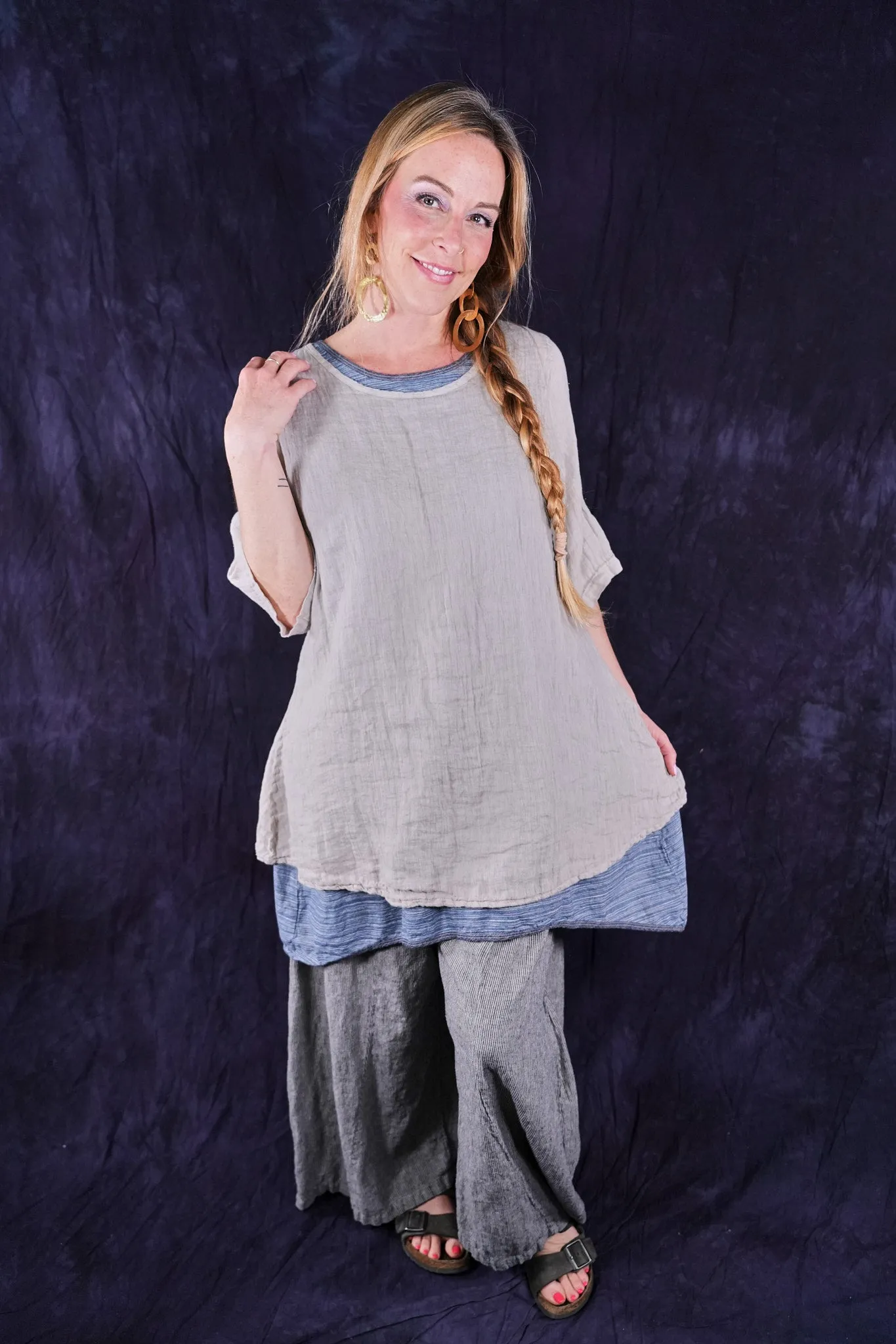 1210 Linen Springtime Top Clouds