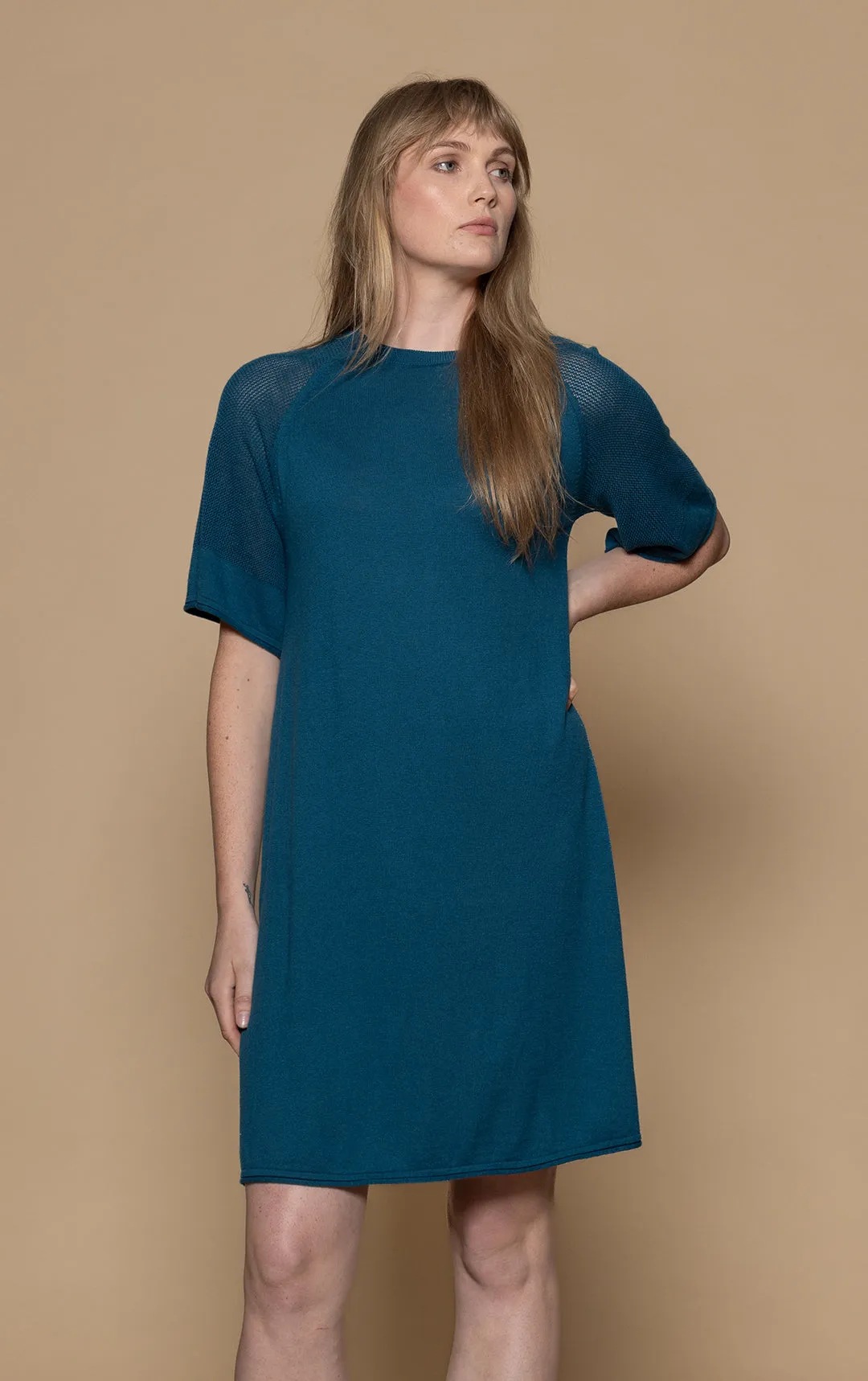 14GG COTTON SILK A-LINE DRESS - CLEARANCE