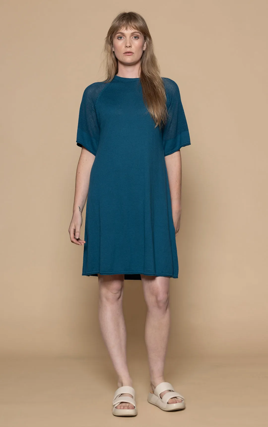 14GG COTTON SILK A-LINE DRESS - CLEARANCE