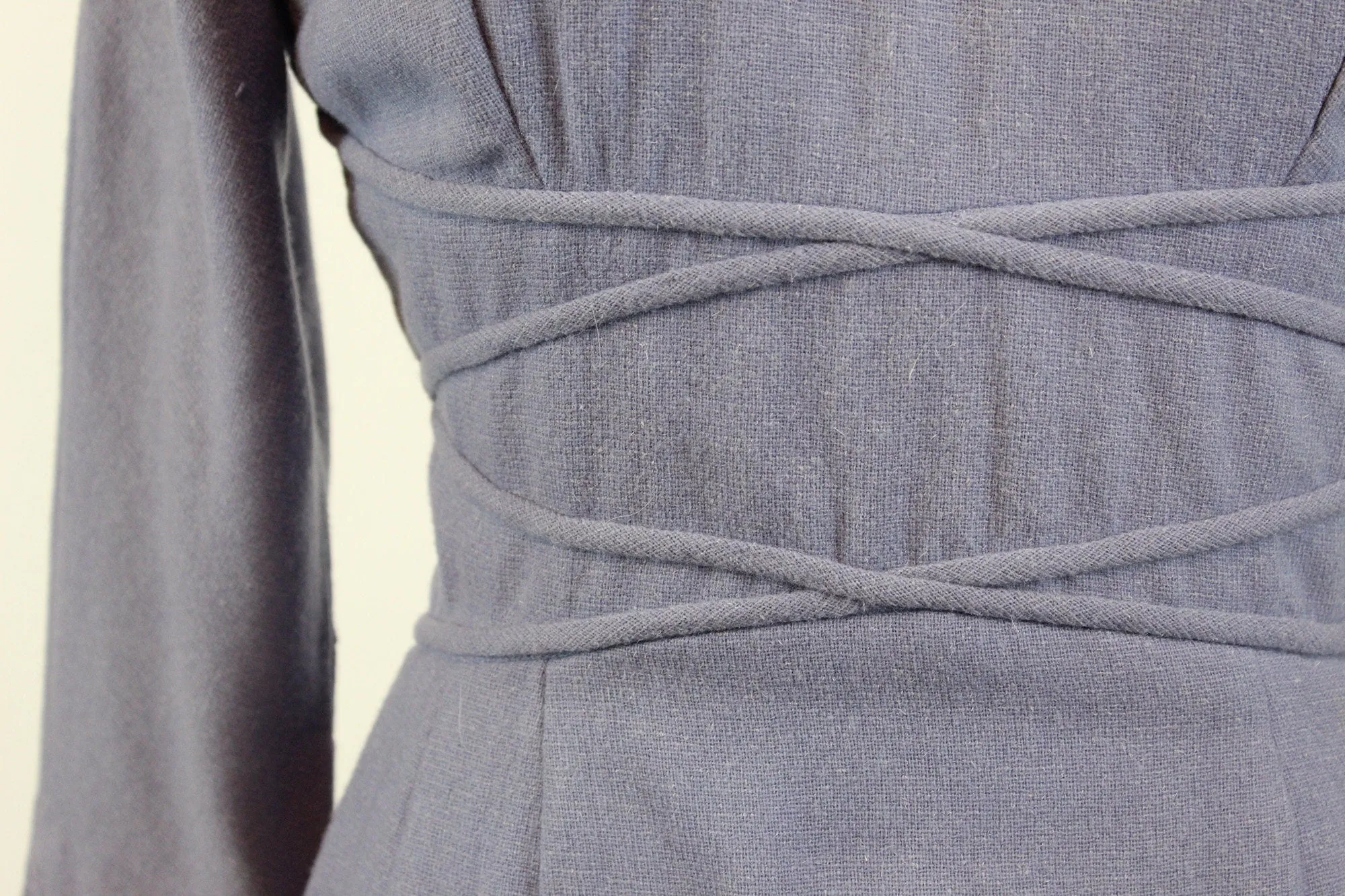 1950s PERIWINKLE wool wiggle dress small | new fall