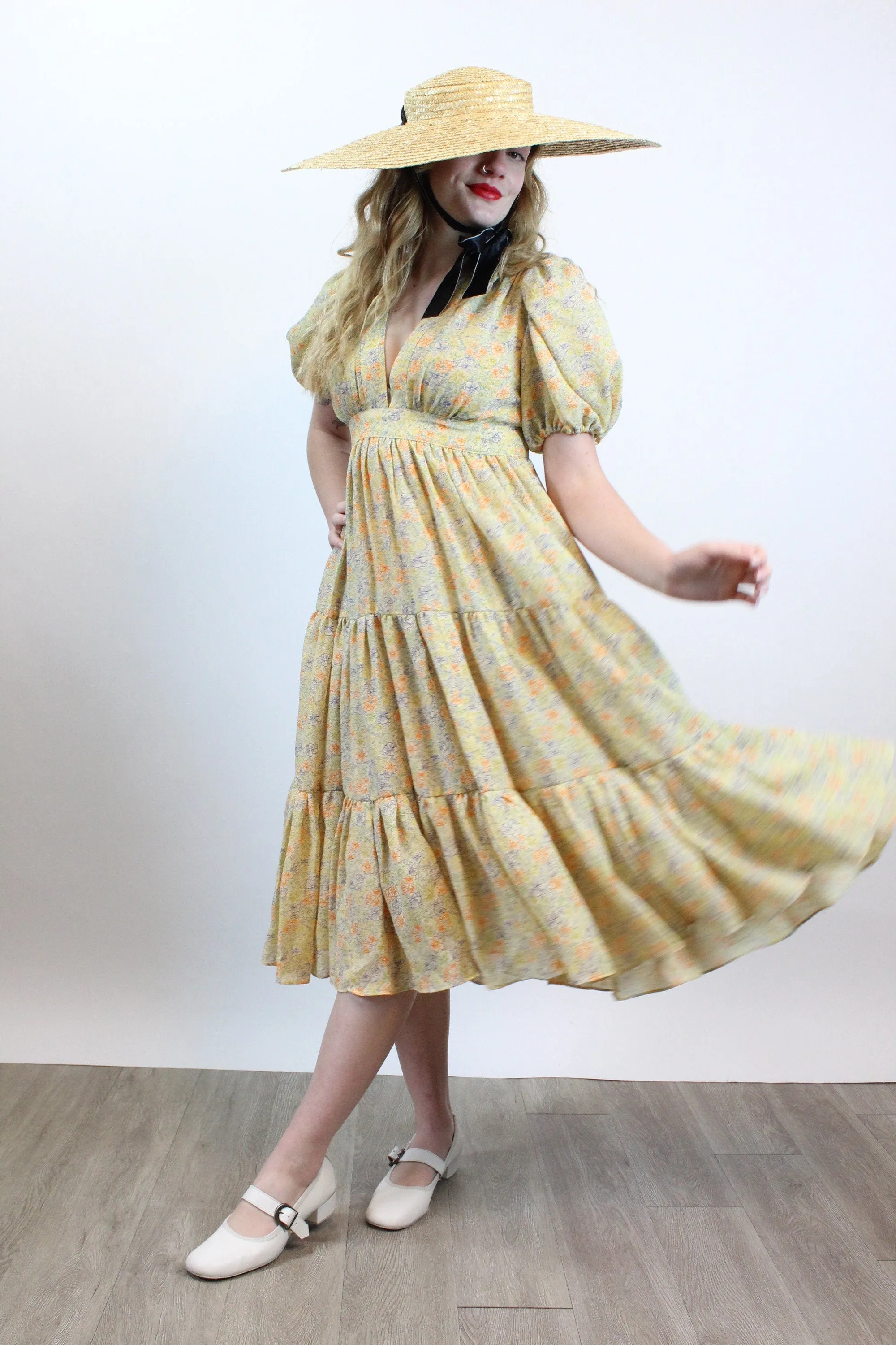 1970s RADLEY Ossie Clark Celia Birtwell print dress xs | new spring