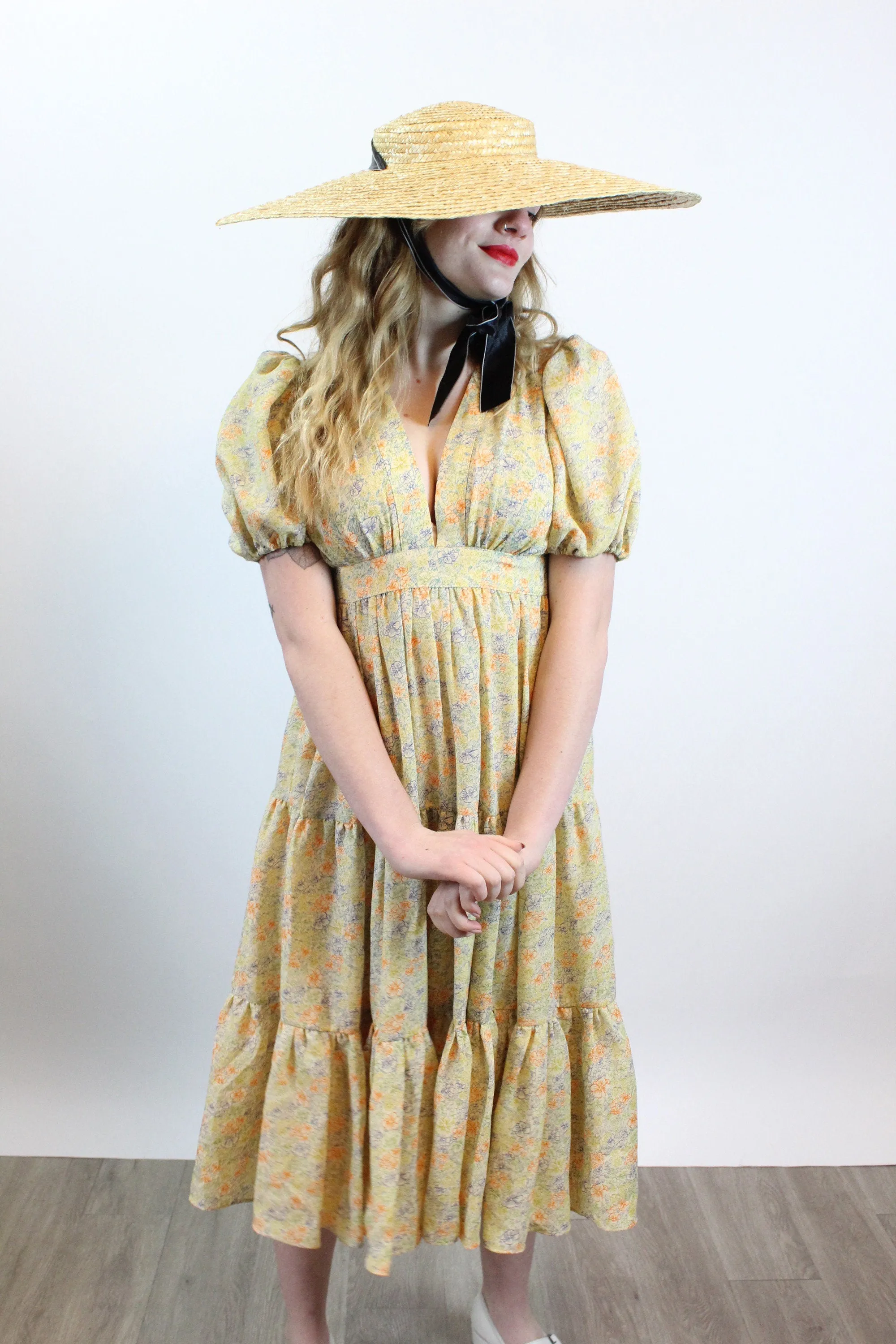 1970s RADLEY Ossie Clark Celia Birtwell print dress xs | new spring