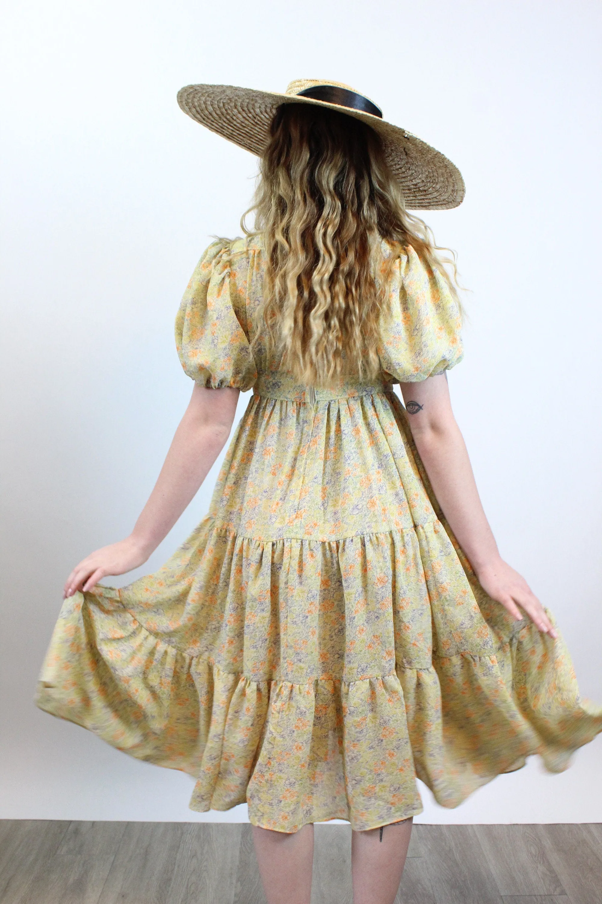 1970s RADLEY Ossie Clark Celia Birtwell print dress xs | new spring