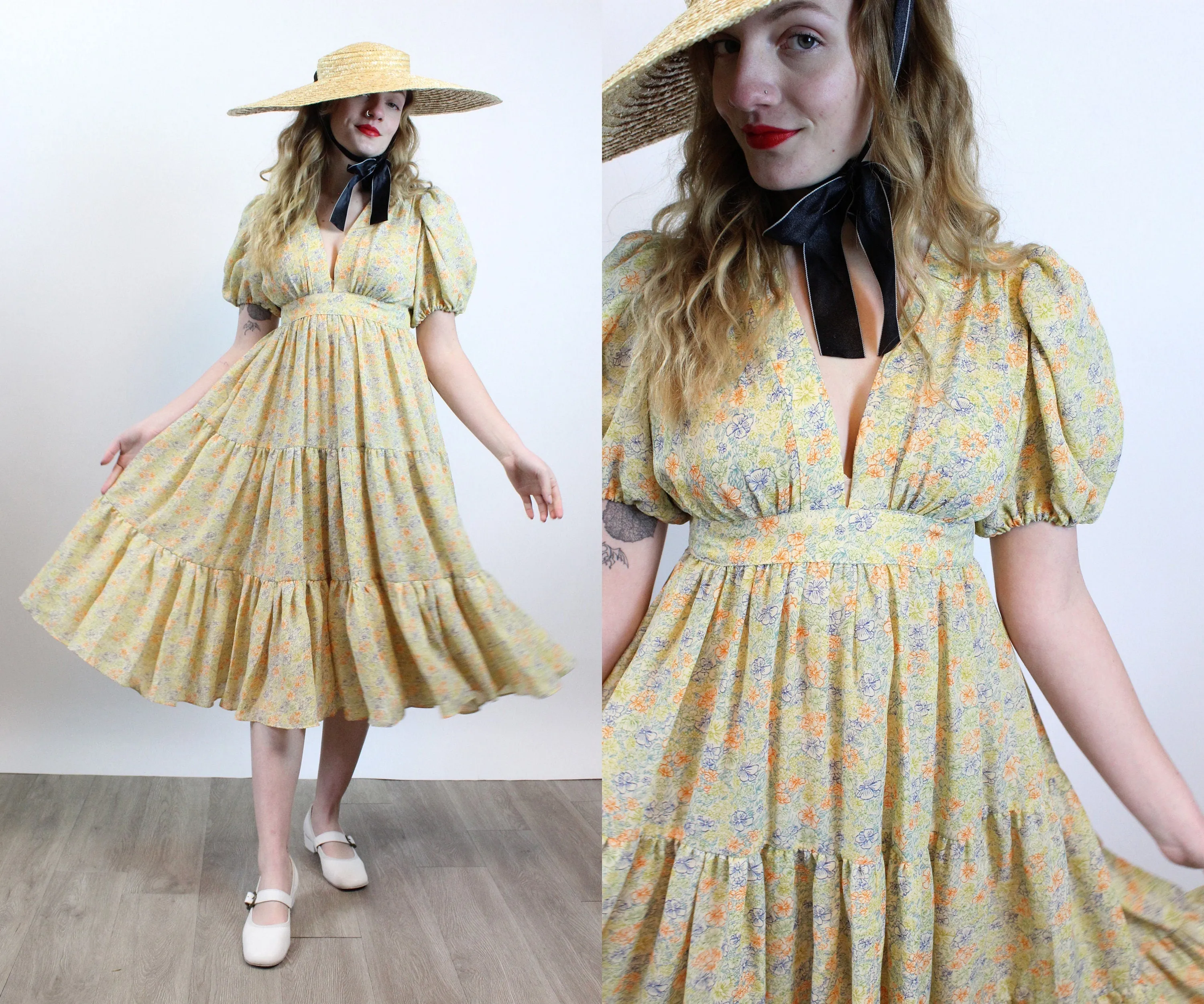1970s RADLEY Ossie Clark Celia Birtwell print dress xs | new spring