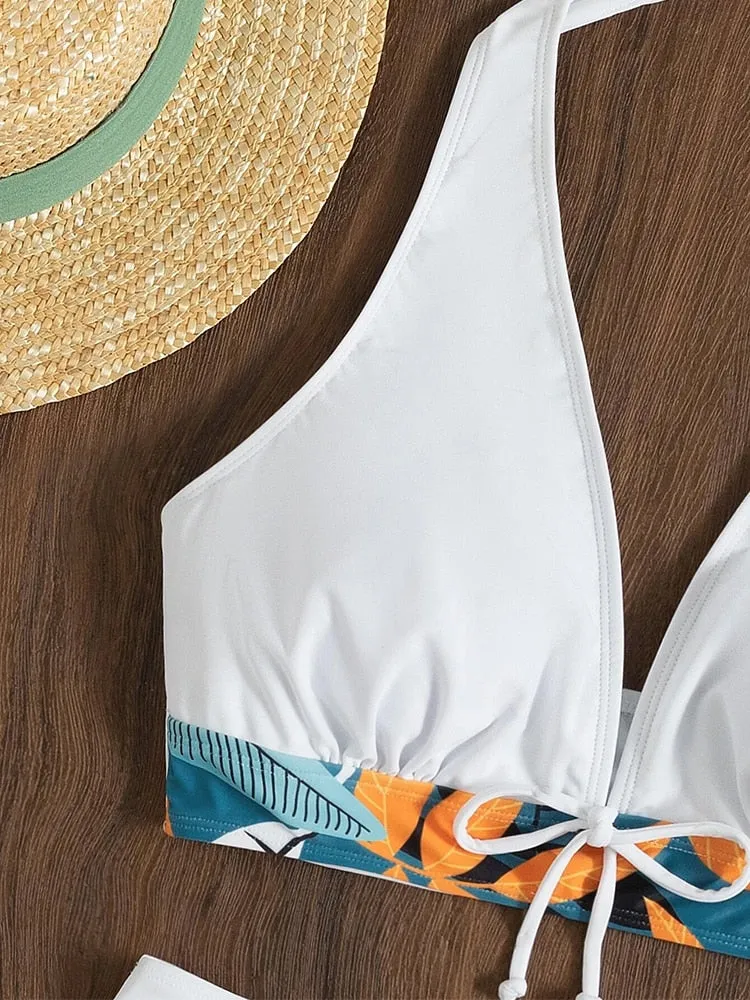 2022 New High Waist Sexy Swimsuit Women Summer Bathing Suit Bikini Set Plus Size Swimwear Women Beach Swimming Suit