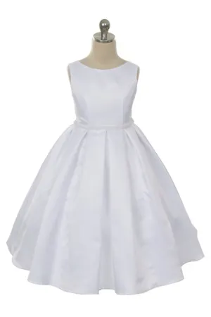 235 Classic Pleated Girl Dress with Plus Sizes