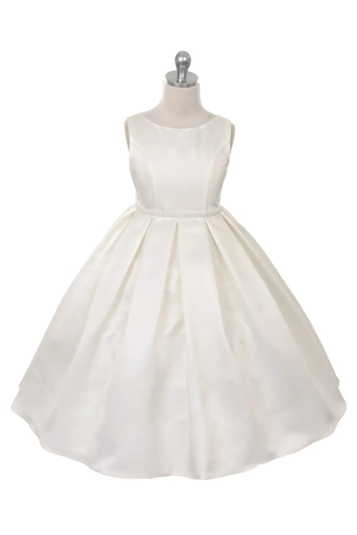 235 Classic Pleated Girl Dress with Plus Sizes