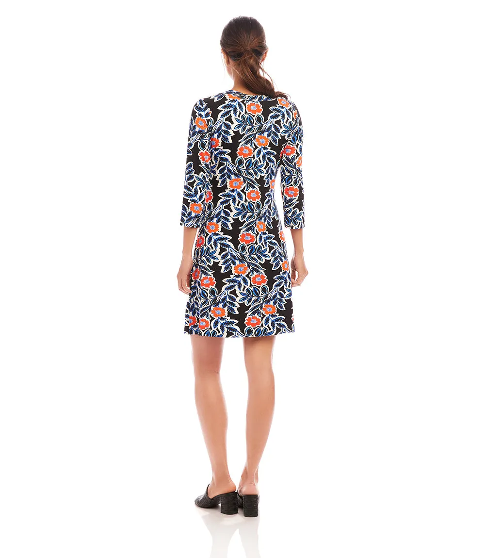 3/4 Sleeve A-Line Dress