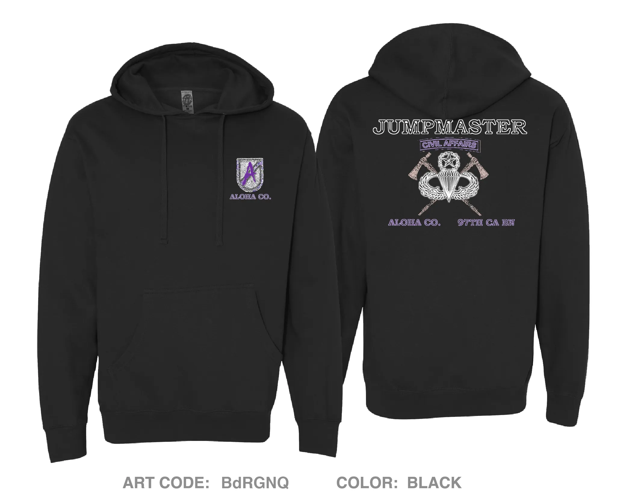 A Co 97th Civil Affairs BN Comfort Unisex Hooded Sweatshirt - BdRGNQ