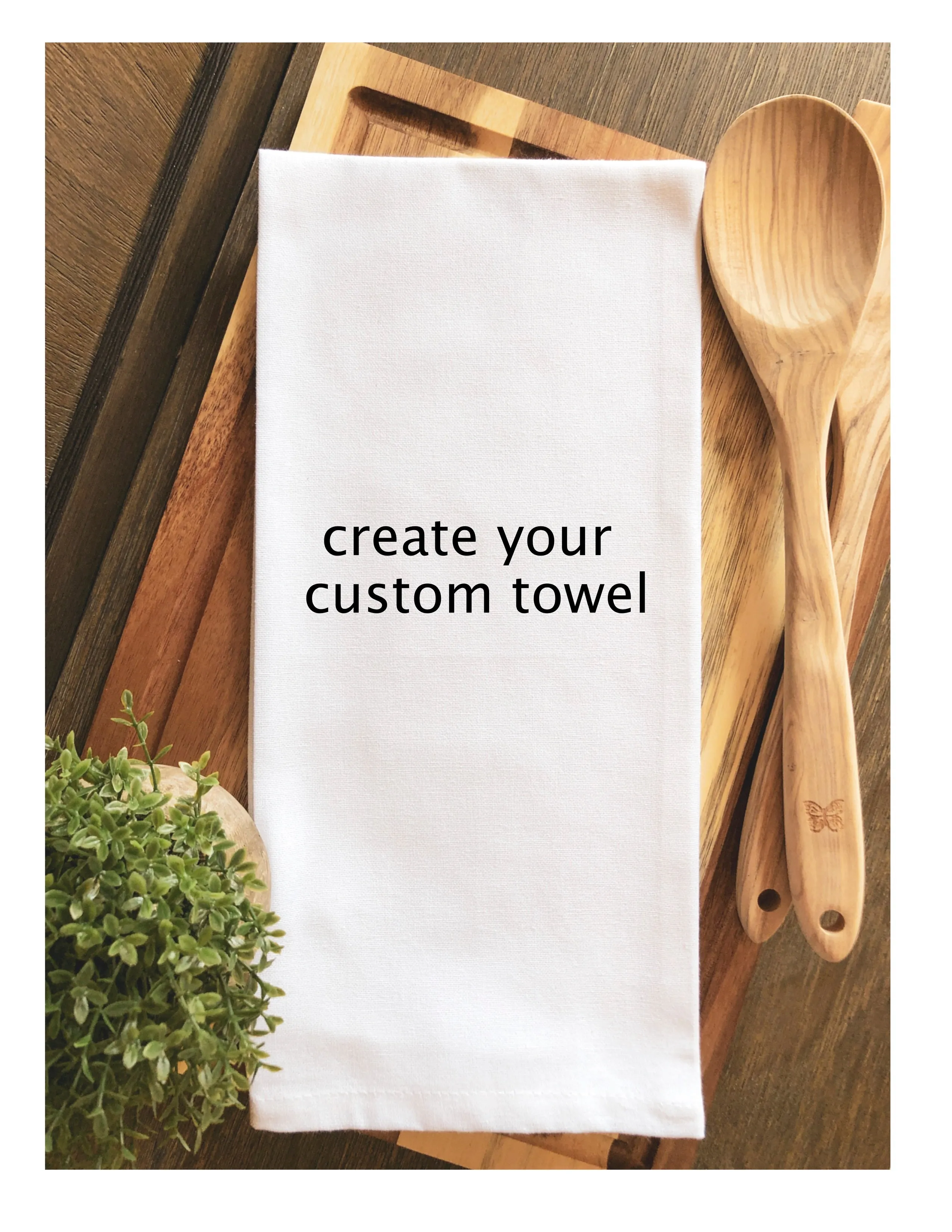 a custom tea, bar or kitchen towel LG