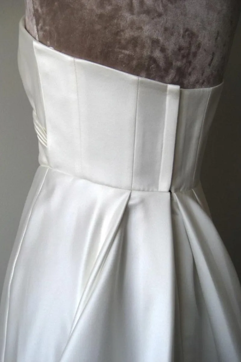 A-line Satin Maxi Long Dress for Bride 2021