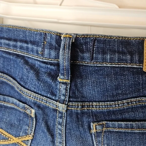 Abercrombie Fitch Distressed High Rise Y2K Micro Mini Shorts Cut Off Denim Size0