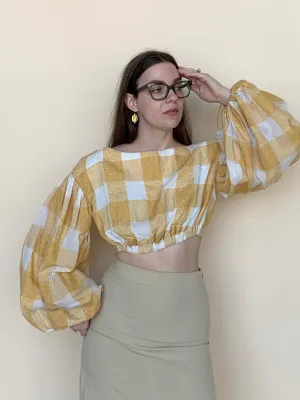 Acler plaid crop top