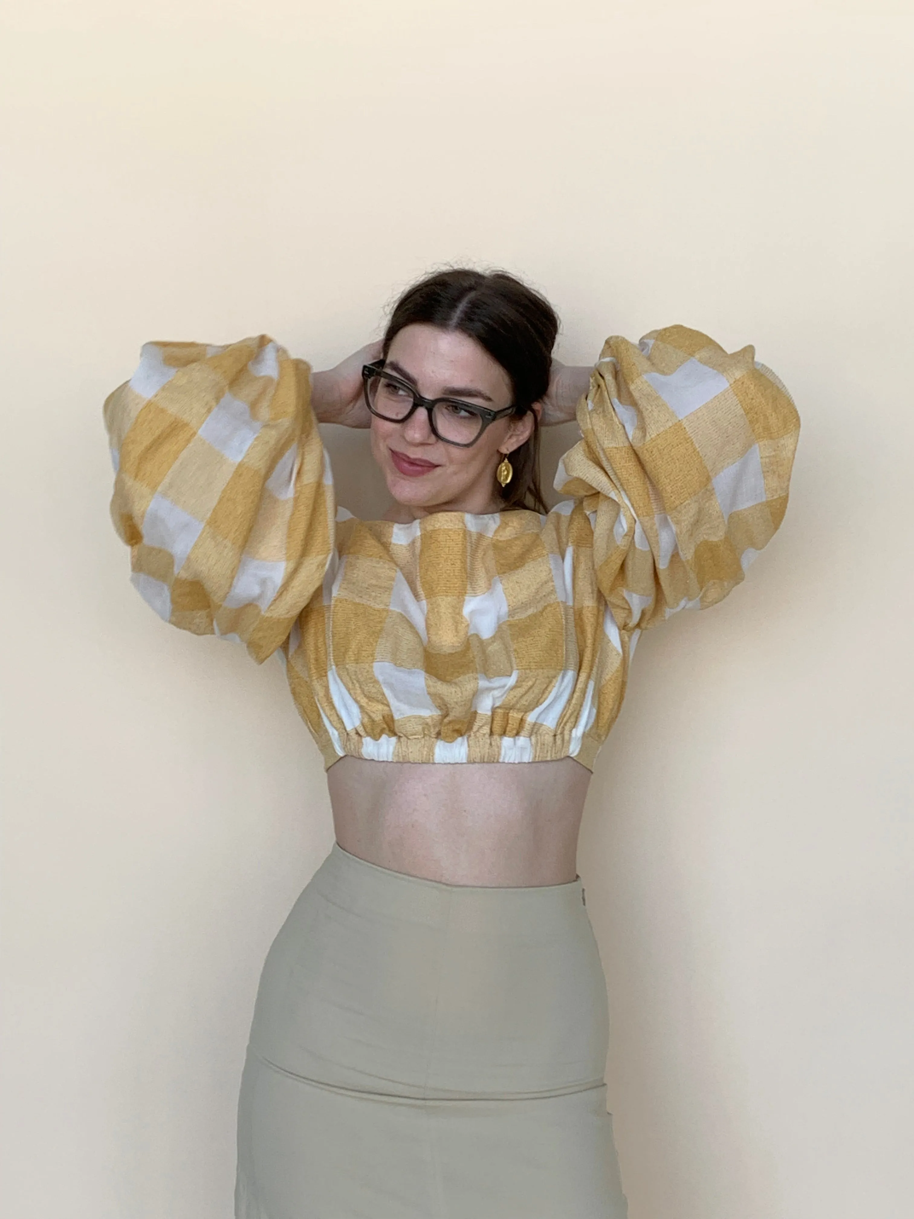 Acler plaid crop top