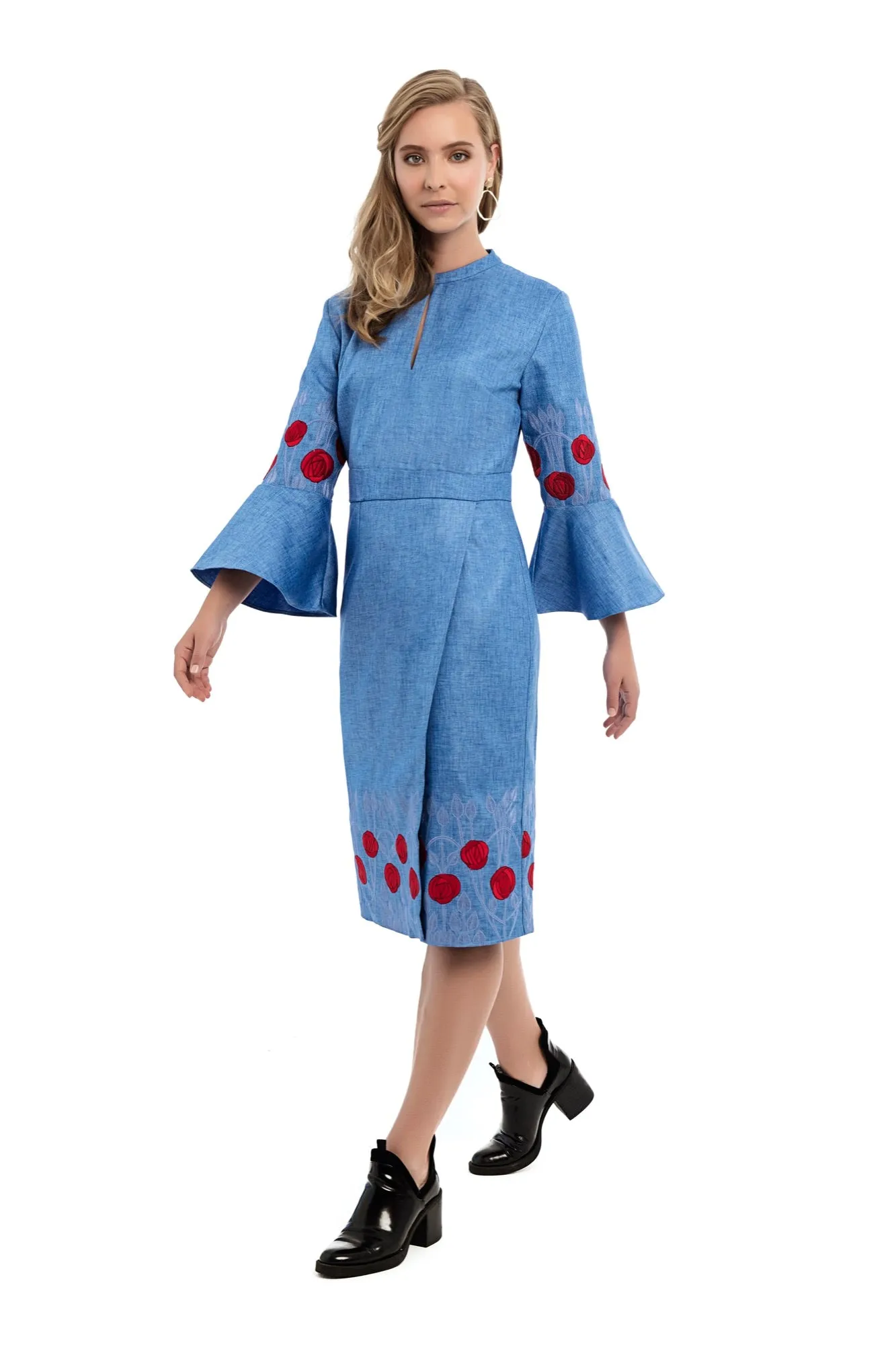 ADOLPHIA Embroidered Dress