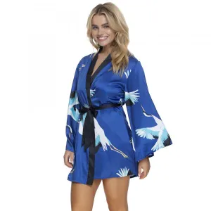 Adrienne Printed Kimono - Cranes -