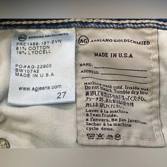 AG Adriano‎ Goldschmied The Hailey Ex Boyfriend Roll Up Women’s Sz 27 Shorts