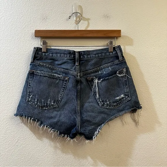 Agolde Parker Distressed Denim Cut Off Shorts Size 26