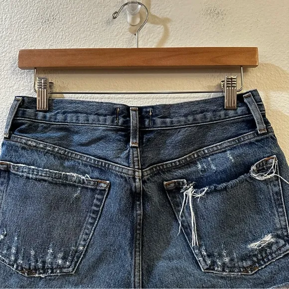 Agolde Parker Distressed Denim Cut Off Shorts Size 26