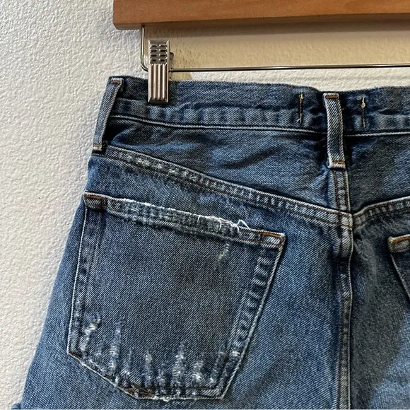 Agolde Parker Distressed Denim Cut Off Shorts Size 26