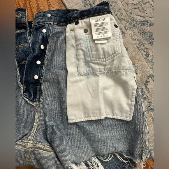 AGOLDE Riley Cutoff Denim Shorts Outsider size 24