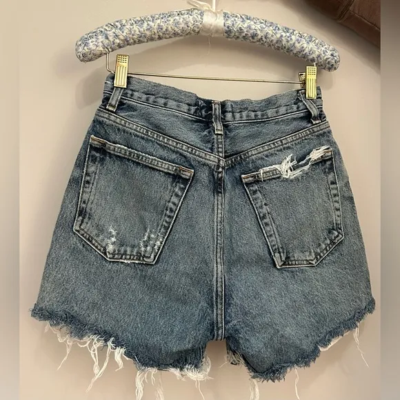 AGOLDE Riley Cutoff Denim Shorts Outsider size 24