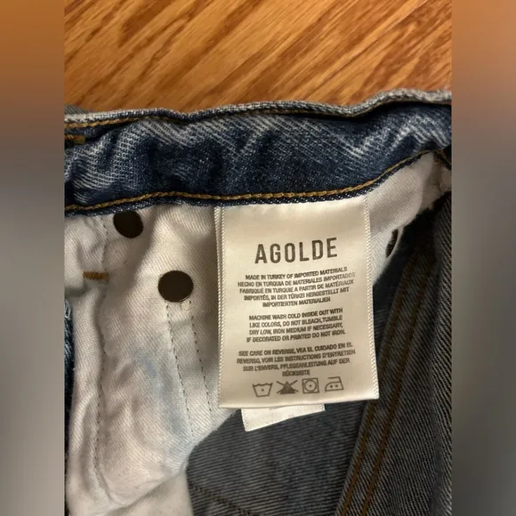 AGOLDE Riley Cutoff Denim Shorts Outsider size 24