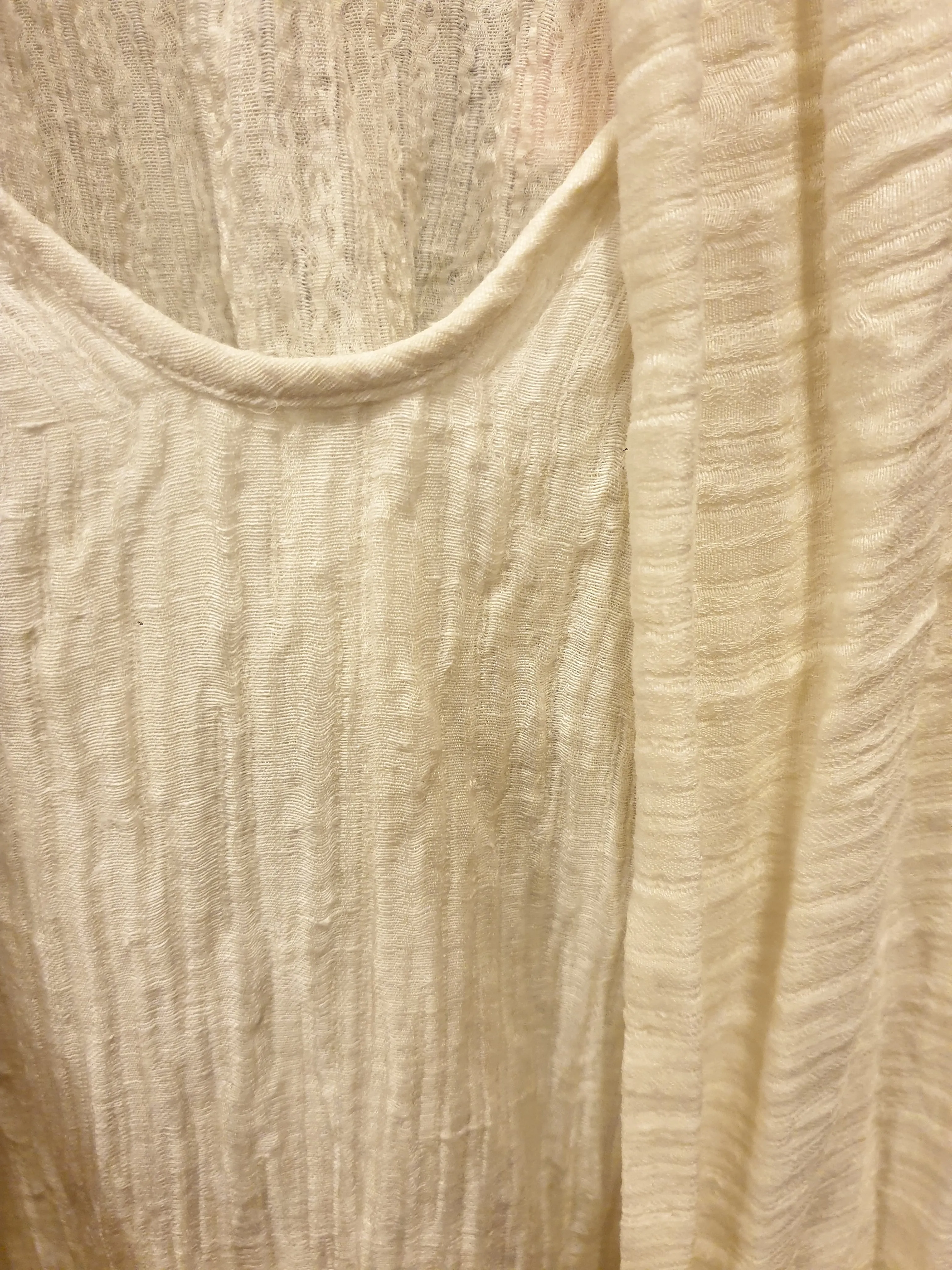 Aje cream silk-linen mix short sleeve top with beautiful front drape size 10