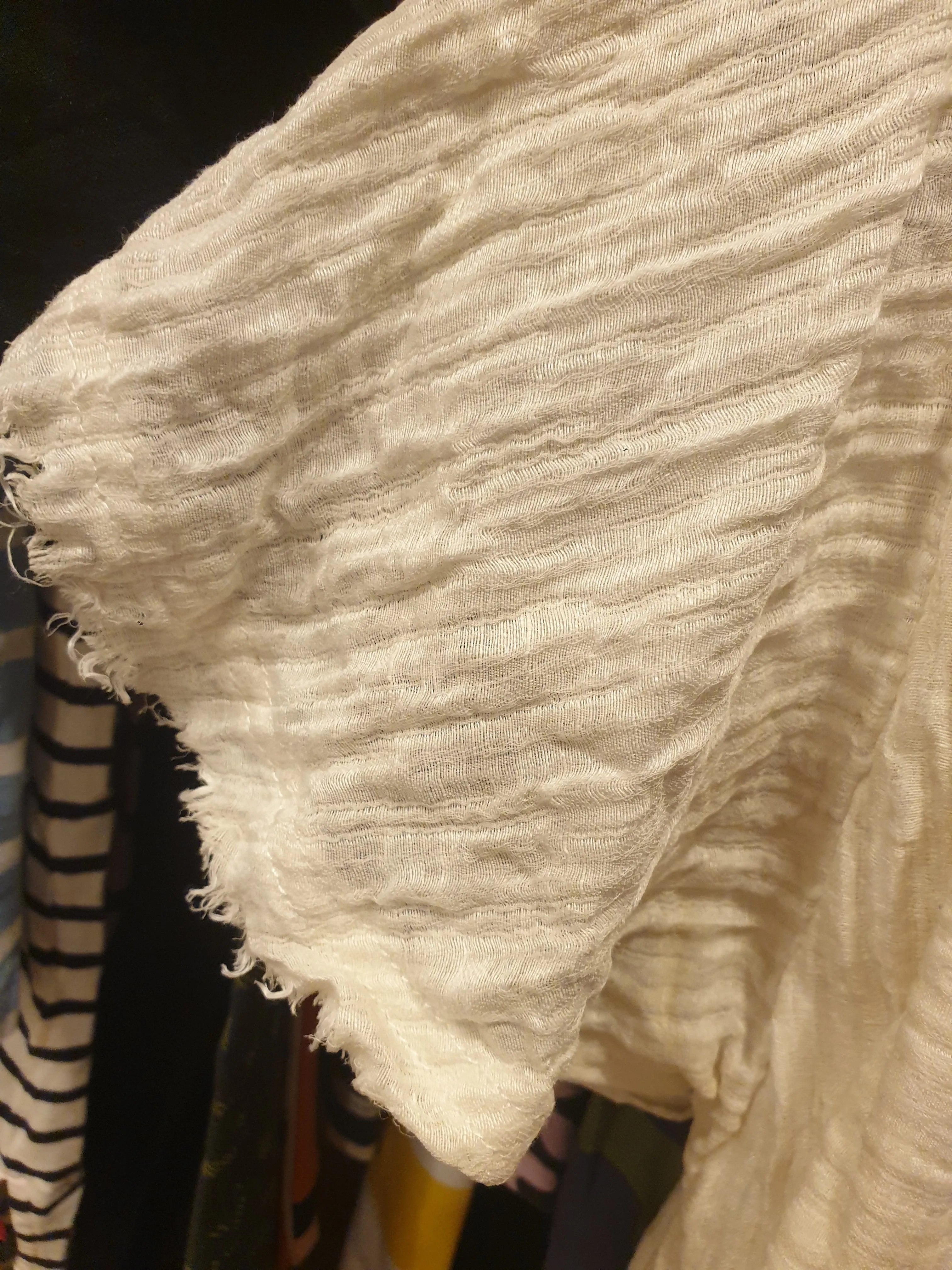Aje cream silk-linen mix short sleeve top with beautiful front drape size 10