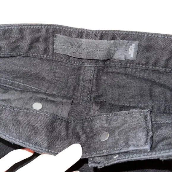 Alexander Wang Bite High Rise Shorts charcoal Black Denim size 25 casual jeans
