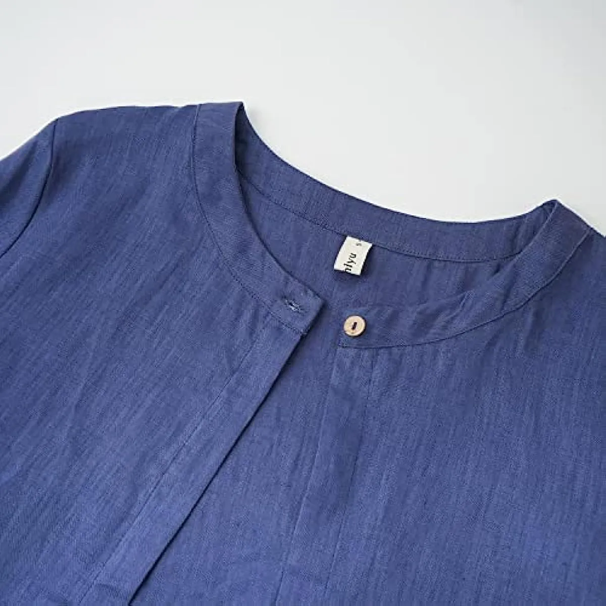 Amazhiyu Pure Linen Open Front Cropped Cardigan