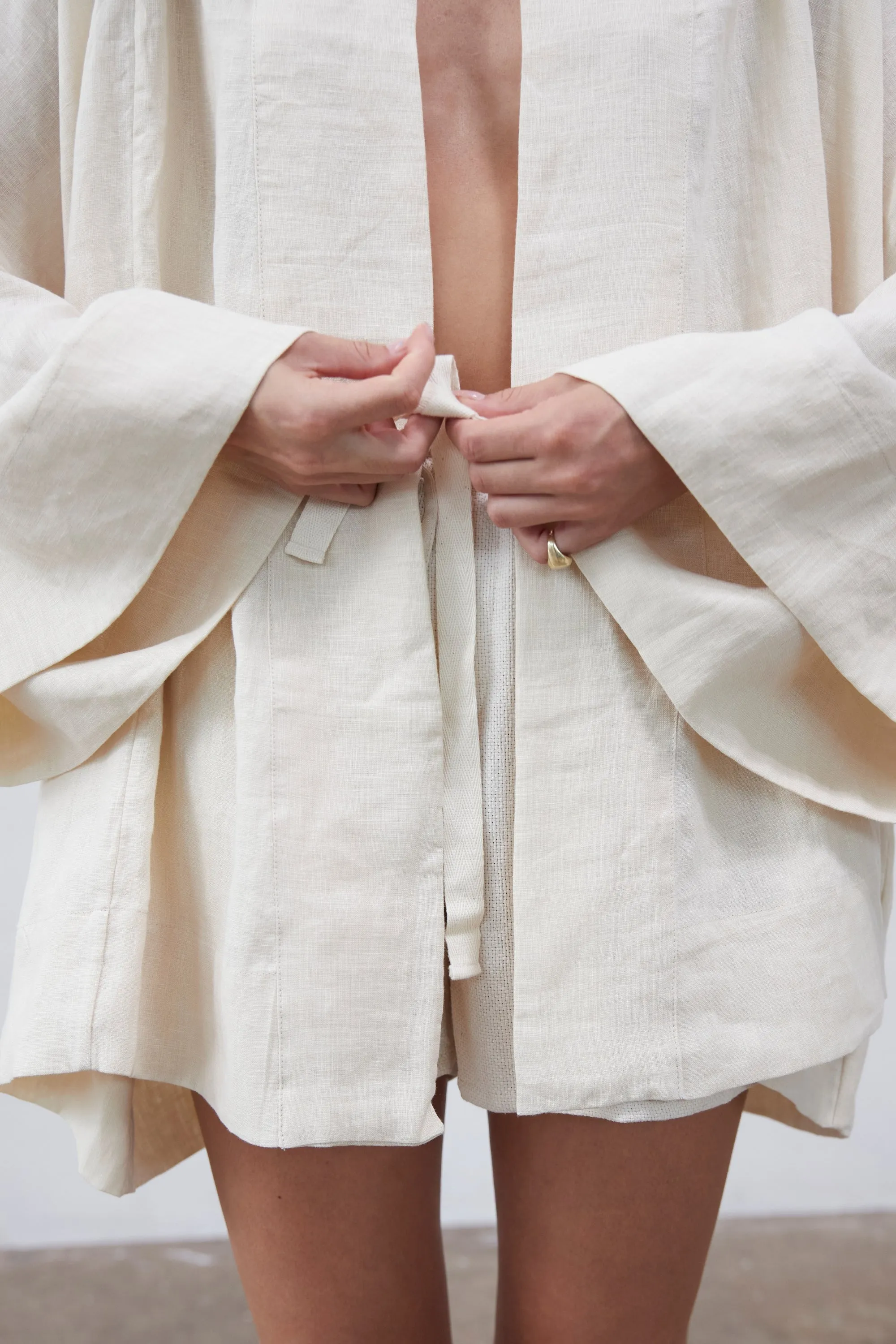 Anya Linen Kimono Shell