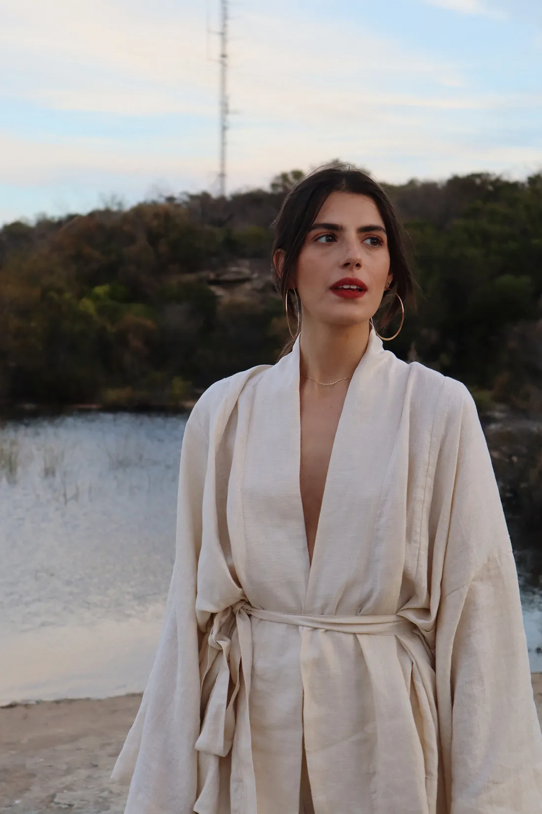 Anya Linen Kimono Shell