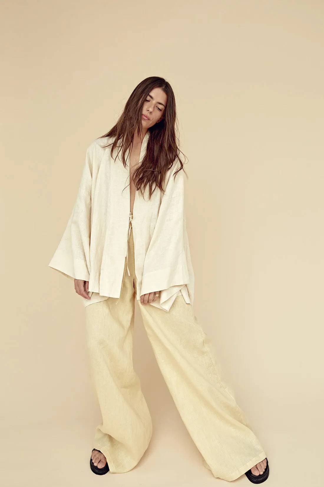 Anya Linen Kimono Shell