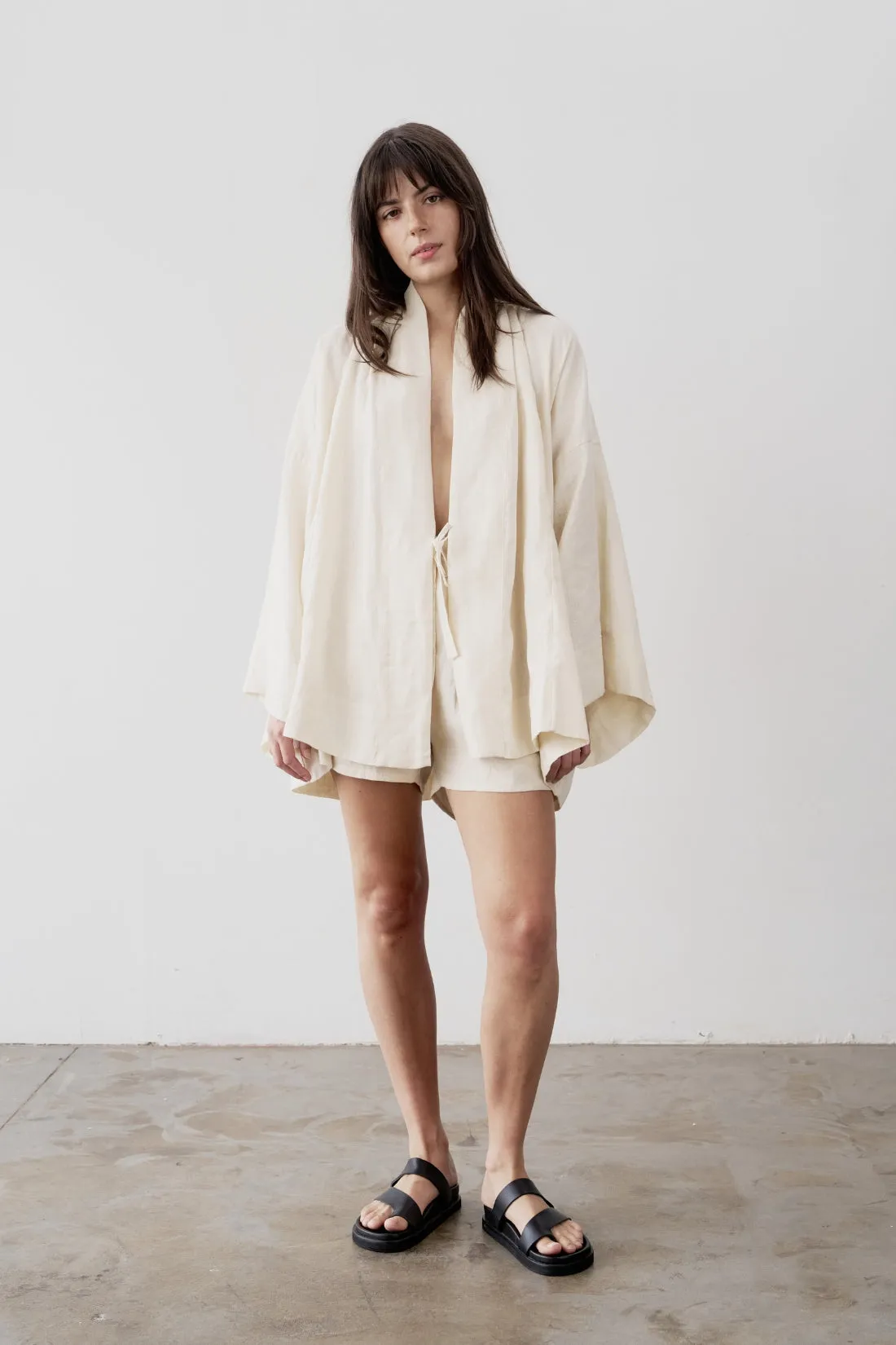 Anya Linen Kimono Shell