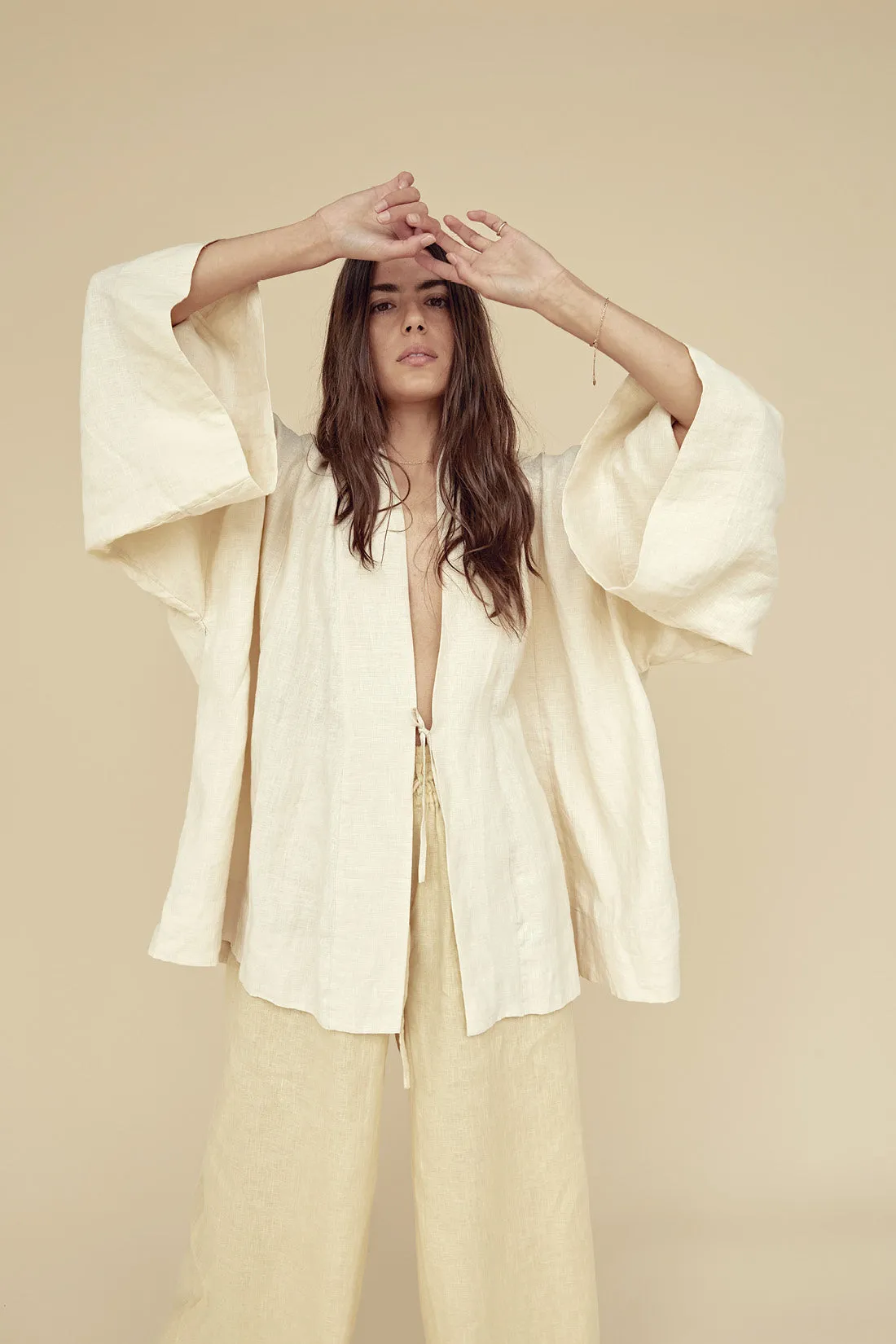 Anya Linen Kimono Shell