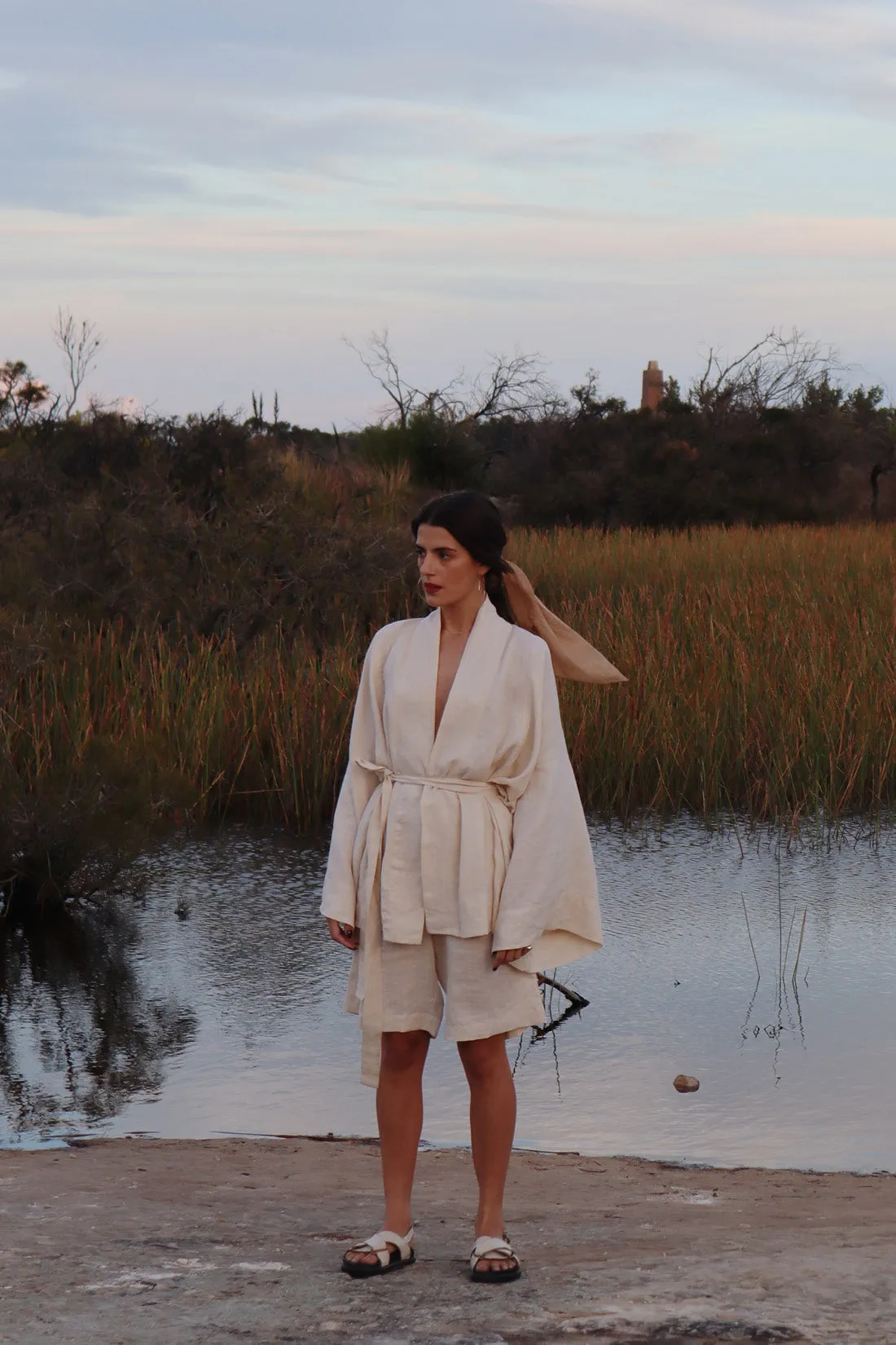 Anya Linen Kimono Shell