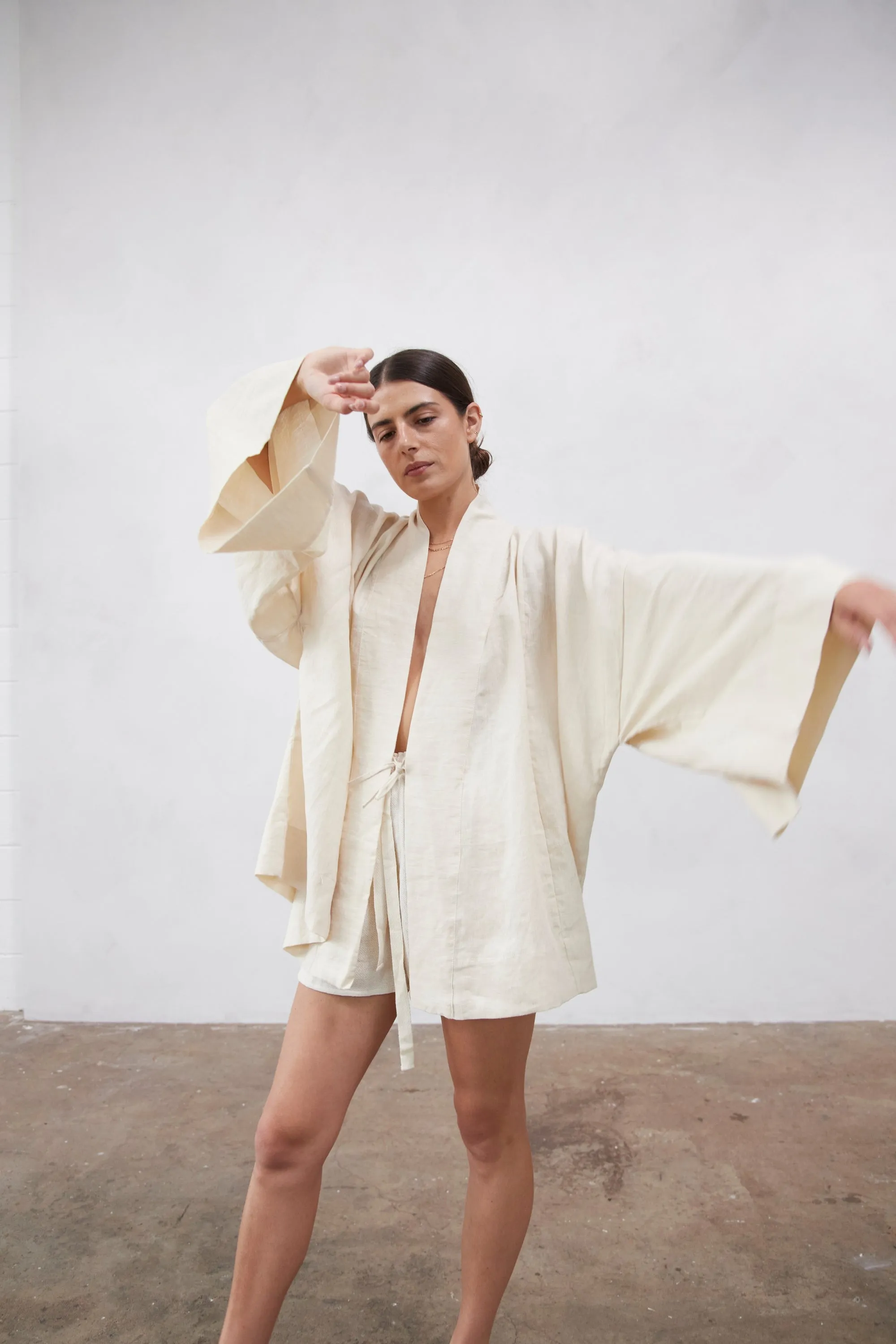 Anya Linen Kimono Shell