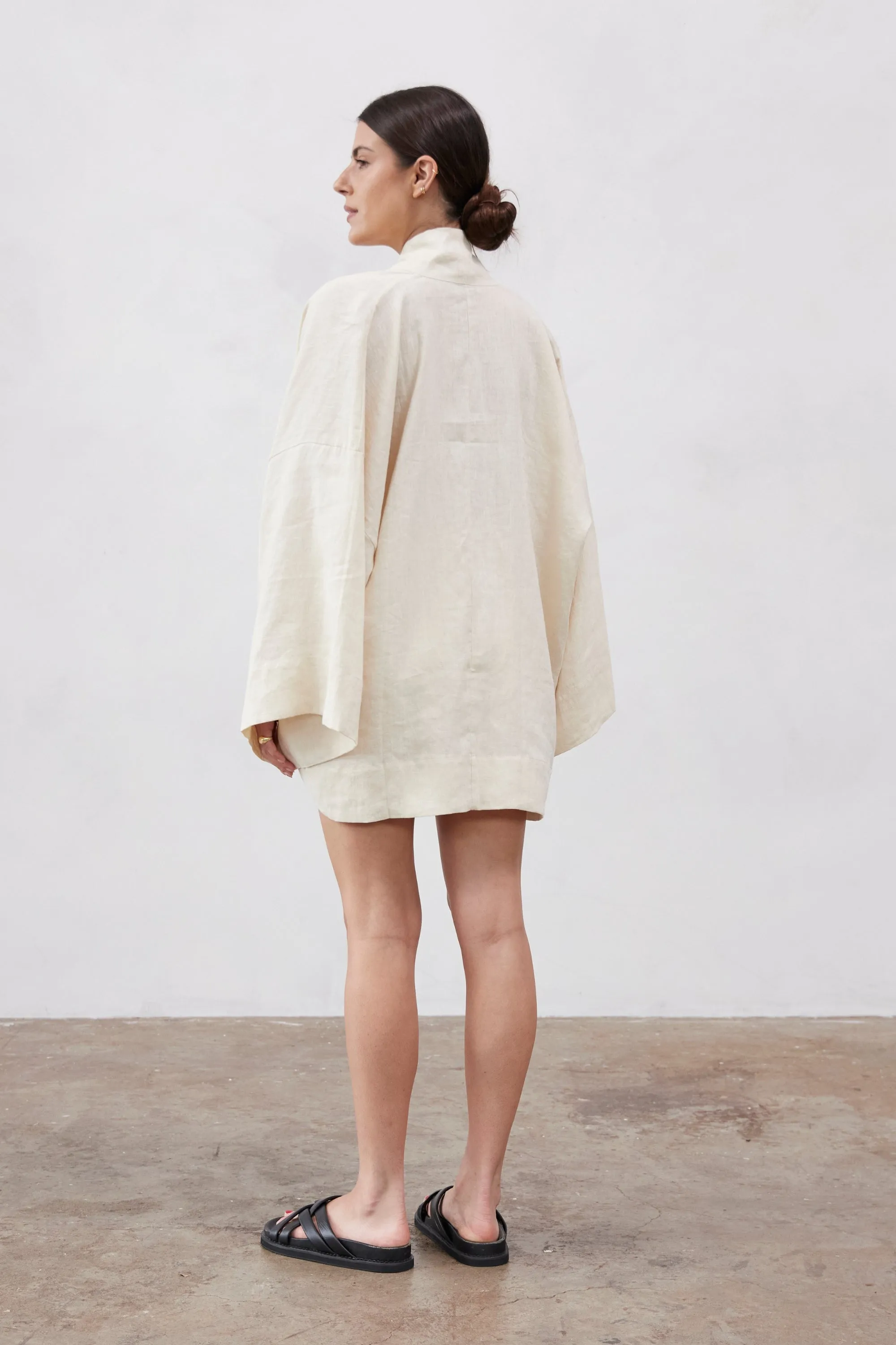 Anya Linen Kimono Shell