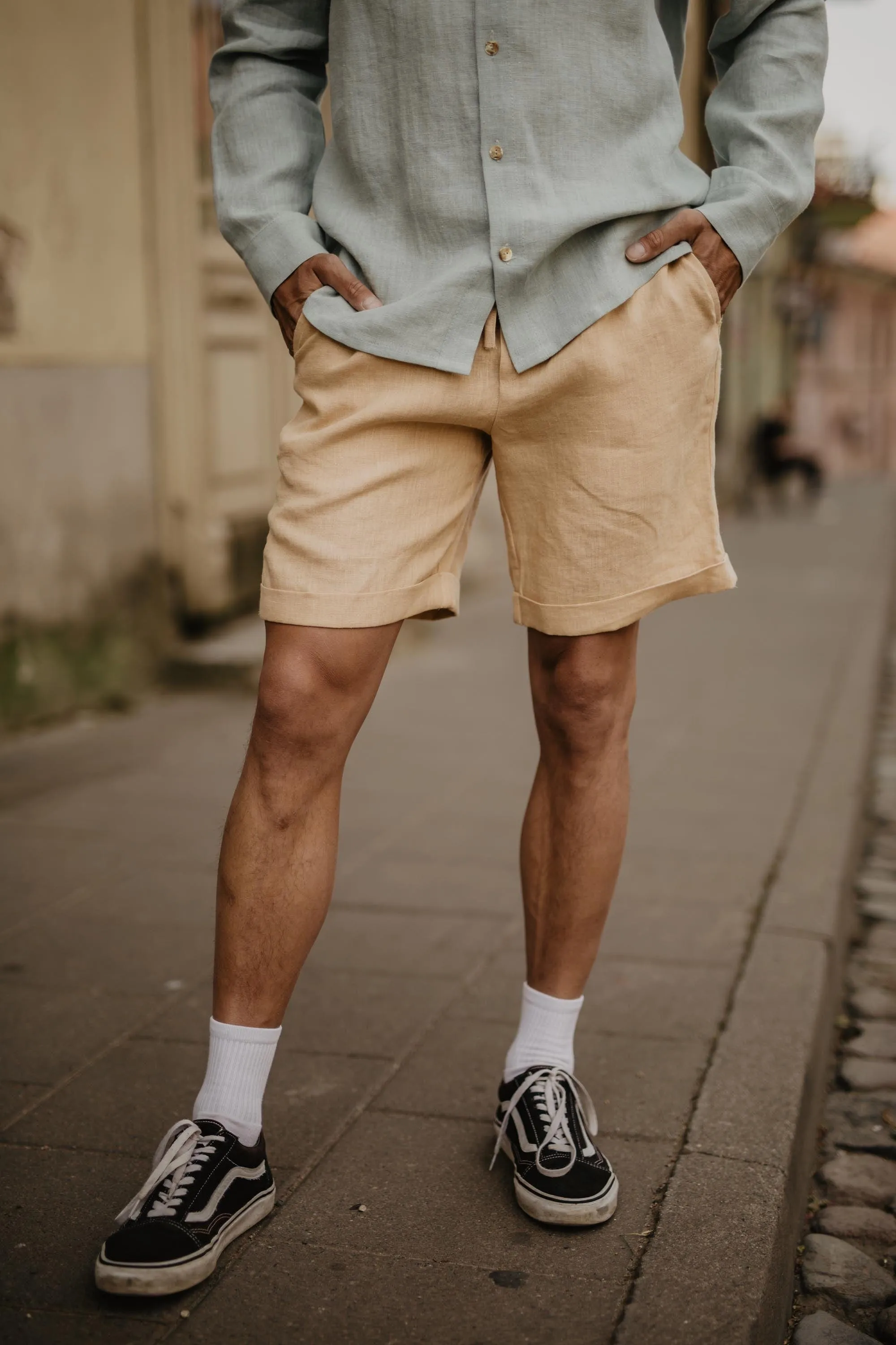 Ares Men's Linen Shorts | Multiple Colours
