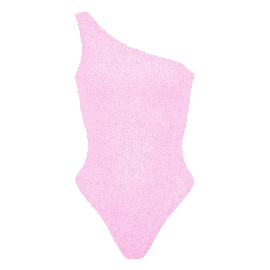 Ariel One Shoulder Beaded Swimsuit
