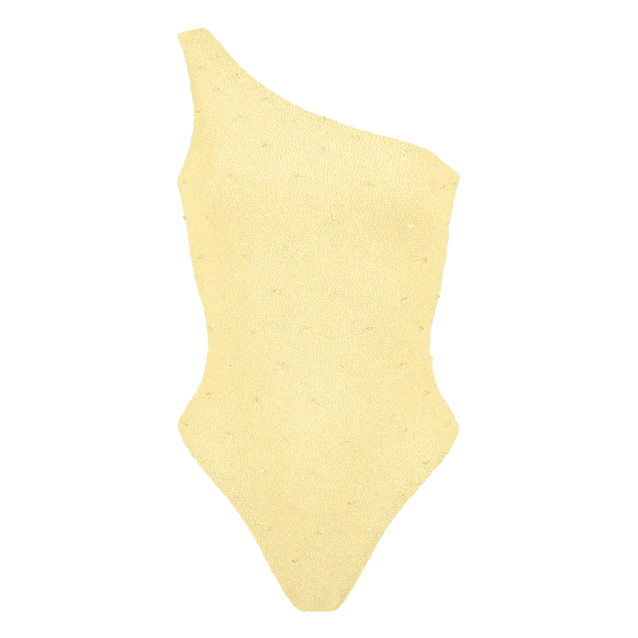 Ariel One Shoulder Beaded Swimsuit