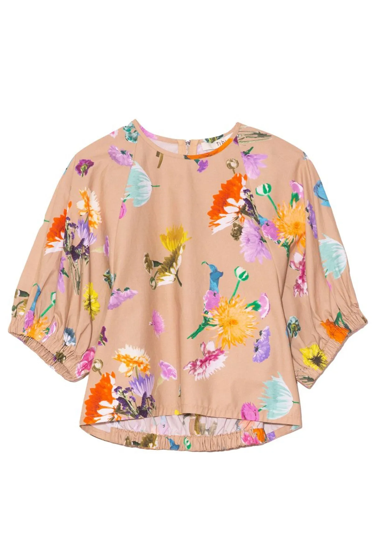 Arya Print Shirred Sleeve Top