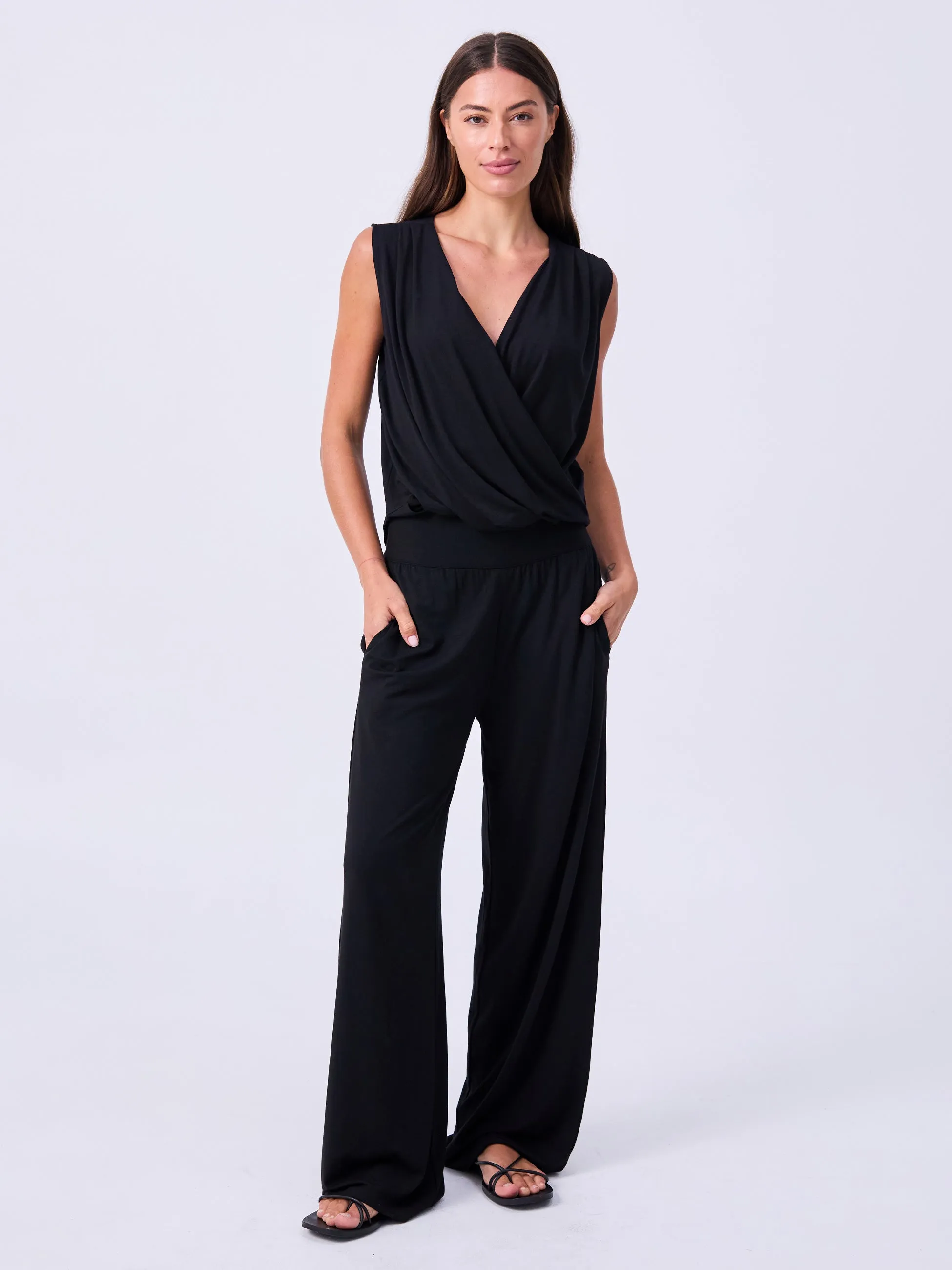 Athena Drape Top - Black