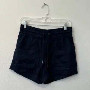 Athleta Linen Shorts | Size 4 | 100% Linen | Navy Blue