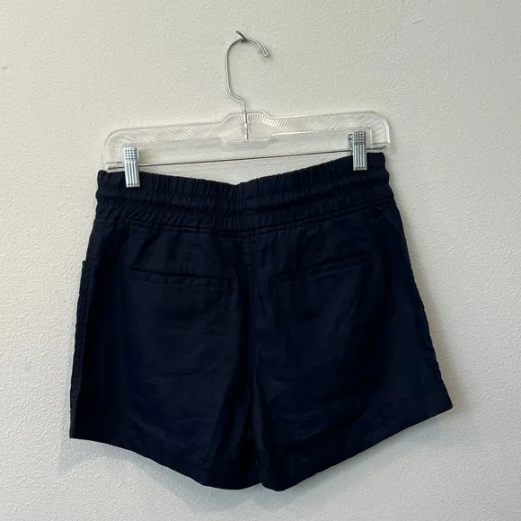 Athleta Linen Shorts | Size 4 | 100% Linen | Navy Blue