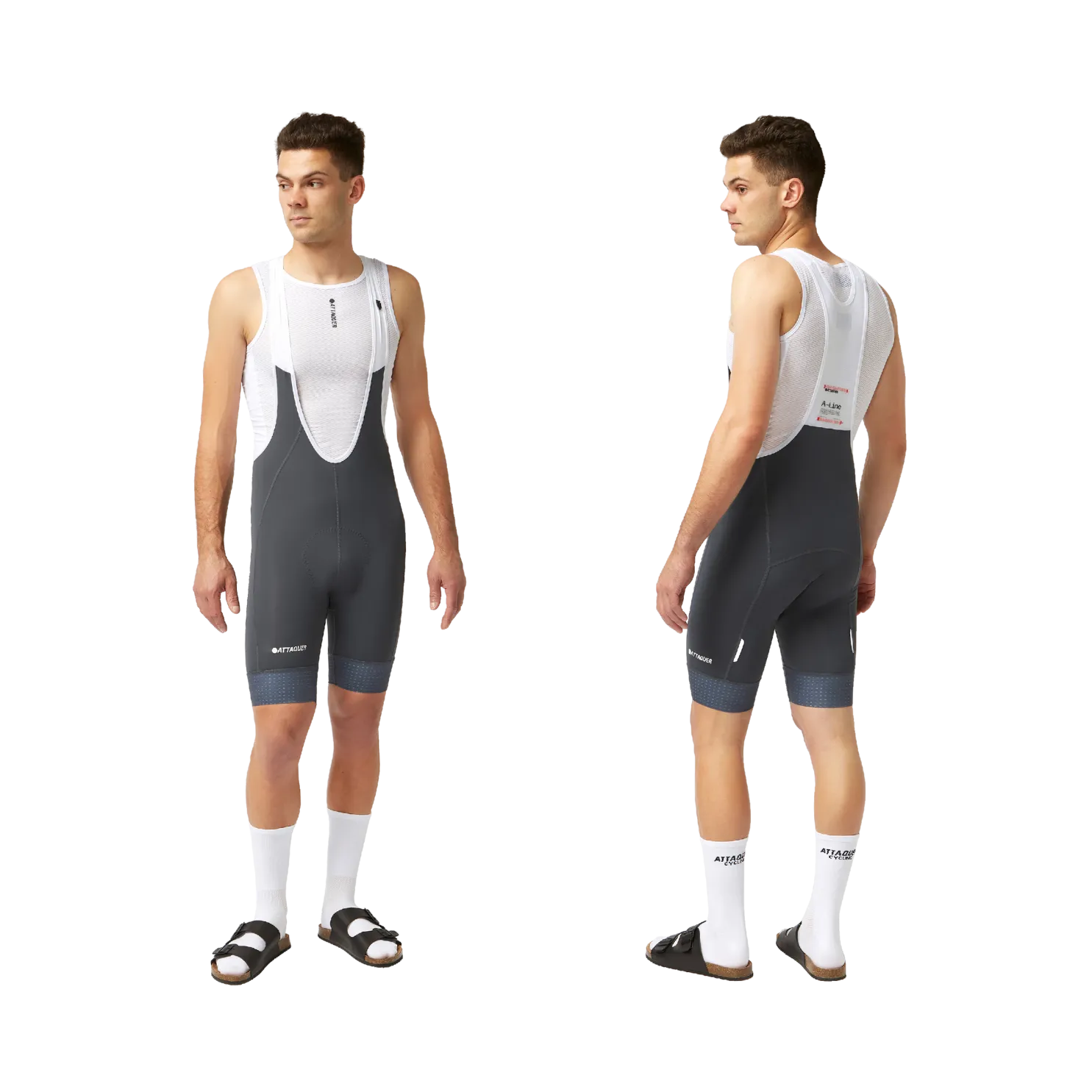 Attaquer A-Line Bib Shorts - Titanium