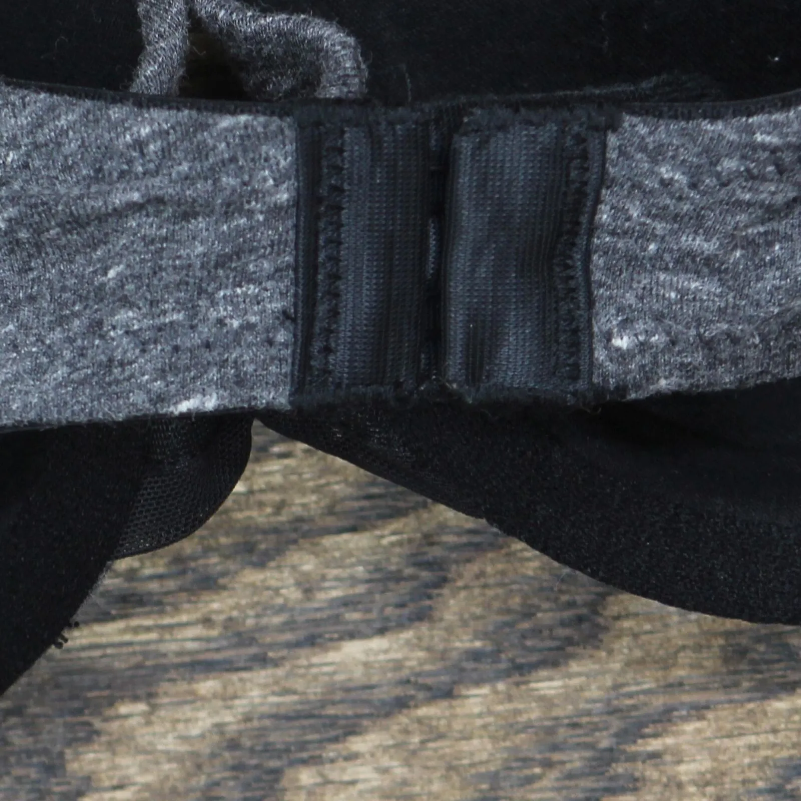 Auden Everyday Lightly Lined Cotton Demi T-Shirt Bra Dark Charcoal Gray 36A